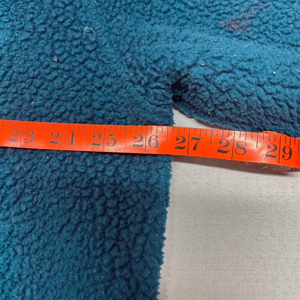 LL Bean USA made fleece quarter zip vintage 90s teal colorway - Picture 7 of 10